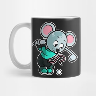 Mouse Golf Player Golfer Golfing Funny Kids Boys print Mug